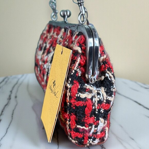 Patricia Nash Potenaz Kisslock Boucle Framed Clutch Shoulder Bag - New - Picture 7 of 13